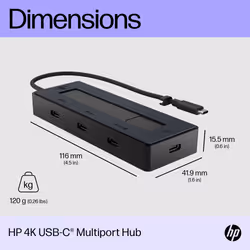 HP 4K USB-C Multiport Hub - Additional view 6