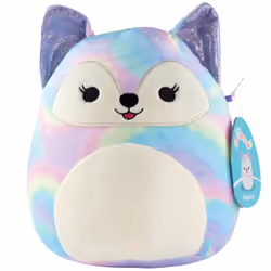 Squishmallows 8-Inch Felexine The Rainbow Fox - Official Jazwares Plus