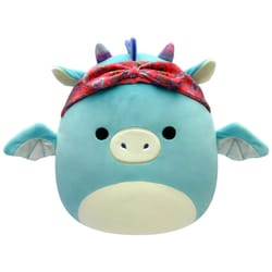 Squishmallows Original 14-Inch Tatiana Teal Dragon with Red Bandana - Large Ultrasoft Official Jazwares Plush
