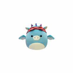 SQCR04125 Dark Teal 7.5" Dragon-Add Tatiana to Your Squad, Ultrasoft Stuffed Animal Toy, Official Kellytoy Plush