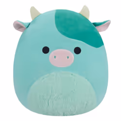 Squishmallows Original 14-Inch Seamus Green Cow with Fuzzy Belly - Lar