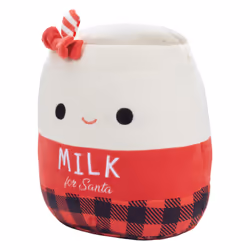 Squishmallows Original 10-Inch Alten The Milk for Santa Claus - Official Jazwares Christmas Plush - Collectible Soft & Squishy Stuffed Anima