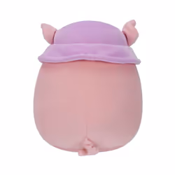 SQCR05382 7.5-Inch-Peter The Pink Pig with Tropical Drink and Bucket Hat, Multicolour