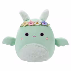 Squishmallows Tove the Mint Green Mothman w/Flower Crown 7.5" Plush Soft Toy