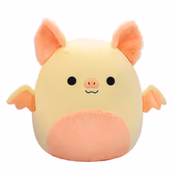 Squishmallows Original 16-Inch Meghan Cream Fruit Bat with Fuzzy Peach