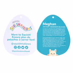 Squishmallows Original 16-Inch Meghan Cream Fruit Bat with Fuzzy Peach