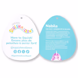 Squishmallows Original 20-Inch Nabila Purple Tie-Dye Narwhal - Official Jazwares Jumbo Plush