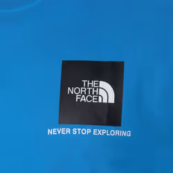 The North Face Mens Small Box Logo T-Shirts - Blue, Small