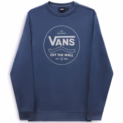 Vans Mens Round Off 2 Crew Neck Sweater Pullover Sweatshirt Top - S, Blue