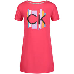 Calvin Klein Girls' Performance Dress  Pull-On Style with Crew-Neck Ne