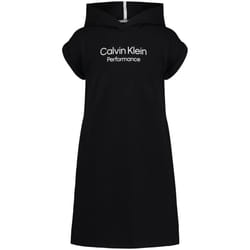 Calvin Klein Girls' Performance Logo Sweatshirt Dress  Fleece Hoodie w