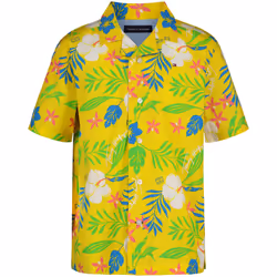 Tommy Hilfiger Boys' Short Sleeve Woven Button-Down Shirt Vacay Starf