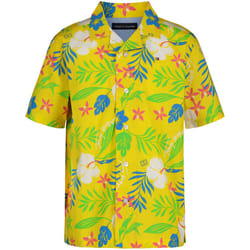 Tommy Hilfiger Boys' Short Sleeve Woven Button-Down Shirt  Vacay Starf