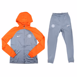 2023-2024 Inter Milan Hooded Strike Tracksuit (Ash) - XL