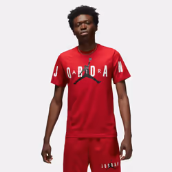 Nike Jordan Air Stretch T Shirt Mens Sports Tee - Red, M