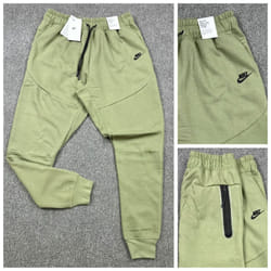 Nike Mens Jogger Fleece Cotton Sports Track Pant - OLIVE, SMALL