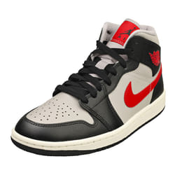 Nike Air Jordan 1 Mid Womens Fashion Trainers in Black Grey - 4.5