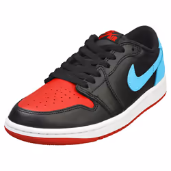 Nike Air Jordan 1 Retro Low Og Womens Fashion Trainers in Black Blue Red - 3.5