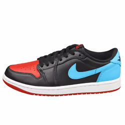 Nike Air Jordan 1 Retro Low Og Womens Fashion Trainers in Black Blue Red - 6