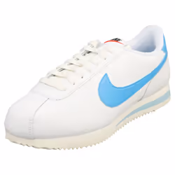 Nike Cortez Womens Casual Trainers in White Blue - 5
