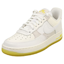 Nike Air Force 1 07 Low Womens Fashion Trainers in White Yellow - 6.5