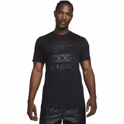 NIKE NSW Air Max Mens Cotton Crew Neck Pull On Regular Fit Short Sleeve T-Shirt - UK Size S, Black