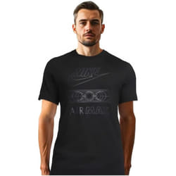 NIKE NSW Air Max Mens Cotton Crew Neck Pull On Regular Fit Short Sleeve T-Shirt - UK Size L, Black