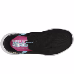 Skechers Kids Ultra Flex 3.0 Colory Wild Slip On Trainers Sneakers - Black - 11K UK, Black