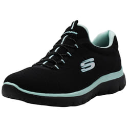Skechers Sport Women's Summits Sneaker  Black/Aqua  7 M