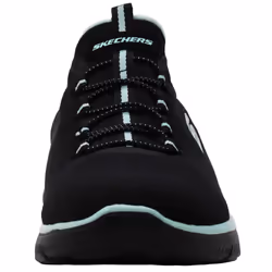 Skechers Women's Summits Sneaker  Black Aqua  6 W
