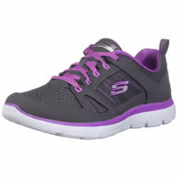 Skechers Women's Summit New World Charcoal/Purple Sneaker 8.5 W US