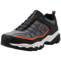 Skechers Men's Afterburn M fit Wonted  Charcoal/Orange  10 XW US