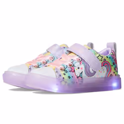 Skechers Kids Girls Toes Twinkle Sparks Ice-Unicorn Bu Sneaker Lavend