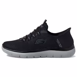 Skechers Men's Summits High Range Hands Free Slip-in Sneaker  Black/Charcoal  6.5