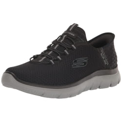 Skechers Men's Summits High Range Hands Free Slip-in Sneaker  Black/Charcoal  7.5 Wide