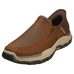 Skechers Slip-ins Respected Mens Slip On Shoes in Dark Brown - 11