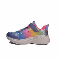 ) Lights: Unicorn Dreams | Blue/Multi | Childrens Light Up Trainers - 1.5 (Children's