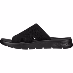 ) Skechers GO WALK Flex Elation Polyester Women's Black Sandals - Black, 6 (Adults'