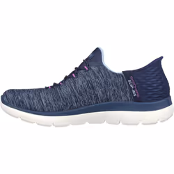 ) Skechers Summits Dazzling Haze Textile Women's Navy/Purple Trainers - Blue, 7 (Adults'
