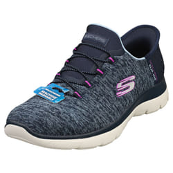 Skechers Summits Vegan Womens Fashion Trainers in Navy Purple - 4 UK - 8