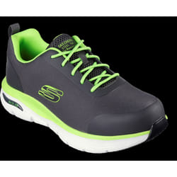 Skechers Safety Trainers Steel Safety Toe S3 SRC Breathable Arch-Fit Ringstap - 8UK /42EU /9US, Grey/Lime