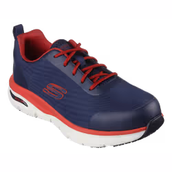 Skechers Safety Trainers Steel Safety Toe S3 SRC Breathable Arch-Fit Ringstap - 12UK /47EU /13US, Navy/Red