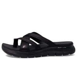 Skechers Women's Flex Appeal 4.0-Startup 3.0 Sport Sandal  Black/Black