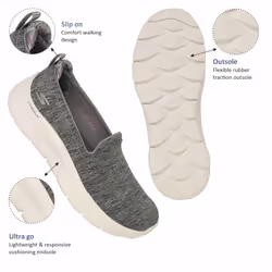 Skechers Women's GO Walk Flex-Clever View Sneaker  Gray  6