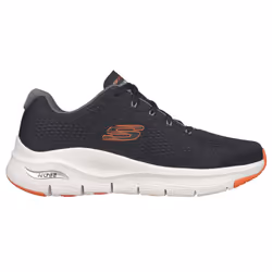 Skechers Mens 2023 Takar Arch Fit Engineered Mesh Lace Up Comfort Trainers - UK 7, Black/Orange
