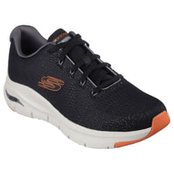 Skechers Mens 2023 Takar Arch Fit Engineered Mesh Lace Up Comfort Trainers - UK 8, Black/Orange