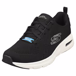 Skechers Skech-air Court Vegan Womens Casual Trainers in Black White - 5