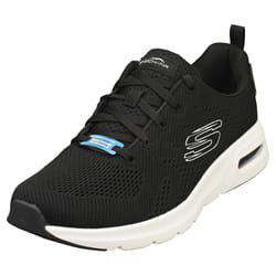 Skechers Skech-air Court Vegan Womens Casual Trainers in Black White - 8