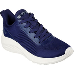 ) Skechers Bobs Squad Waves Textile Women's Navy Trainers - Blue, 7 (Adults'