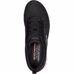 ) Skechers Glide-Step Head Start Textile Women's Black Trainers - Black, 4 (Adults'